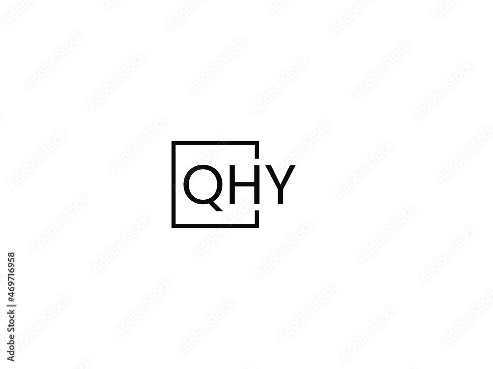 QHY letter initial logo design vector illustration