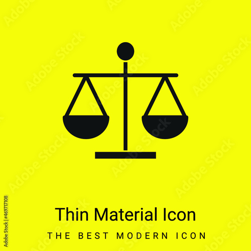 Balance minimal bright yellow material icon