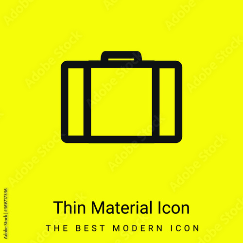 Baggage Outline minimal bright yellow material icon