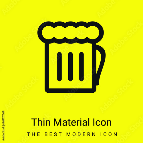 Beer Jar minimal bright yellow material icon