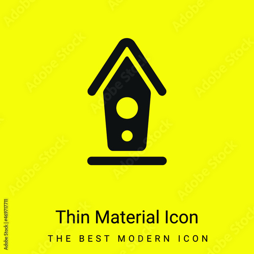 Birdhouse minimal bright yellow material icon