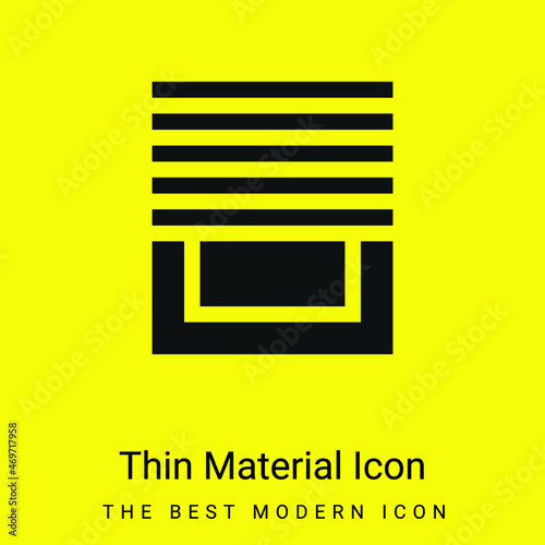 Blinds minimal bright yellow material icon