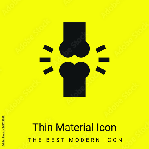 Bones minimal bright yellow material icon