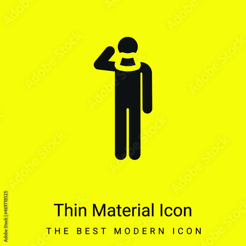 Accident minimal bright yellow material icon