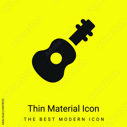 Acoustic Guitar minimal bright yellow material icon