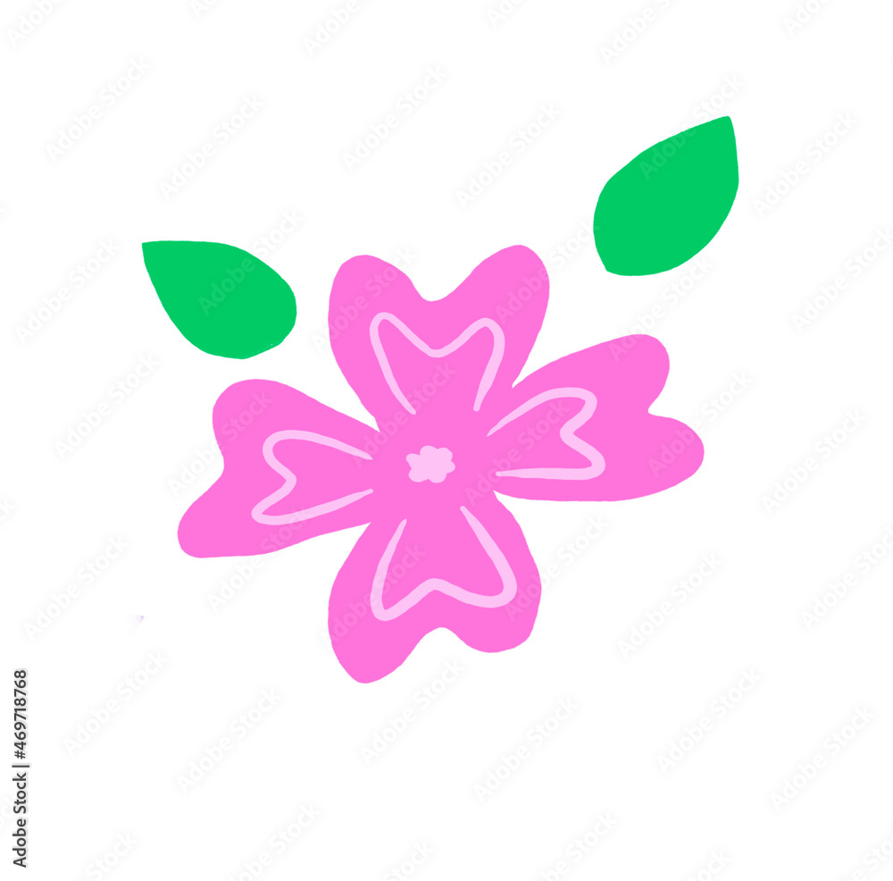 Botanical set of garden floral plants Set of flowers Set of floral elements Flower and green leaves. Botanical set of garden floral plants Set of flowers Set of floral elements Flower and green leaves.