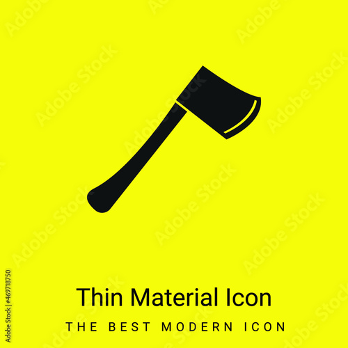 Axe minimal bright yellow material icon