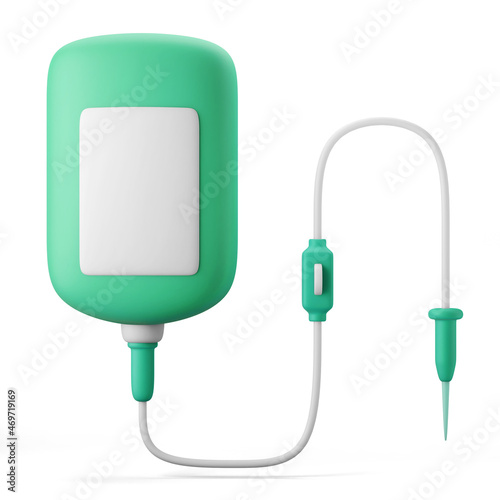 medication patient infusion therapy treatment in intensive care unit 3d illustration rendering 3d icon concept symbol isolated
