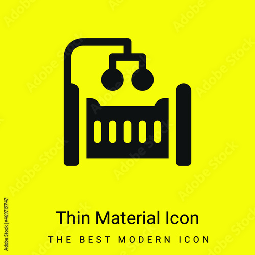 Baby Crib minimal bright yellow material icon