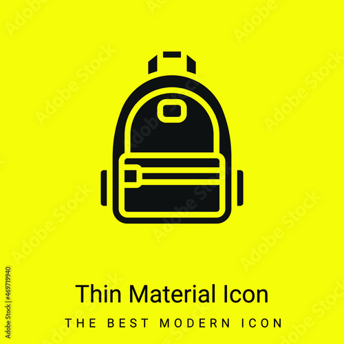 Backpack minimal bright yellow material icon
