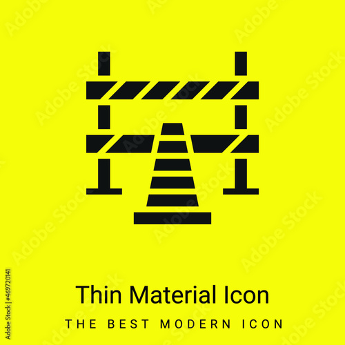 Barrier minimal bright yellow material icon