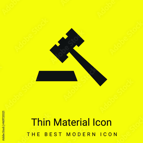 Auction minimal bright yellow material icon