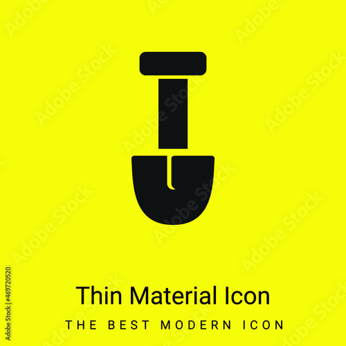 Big Shovel minimal bright yellow material icon