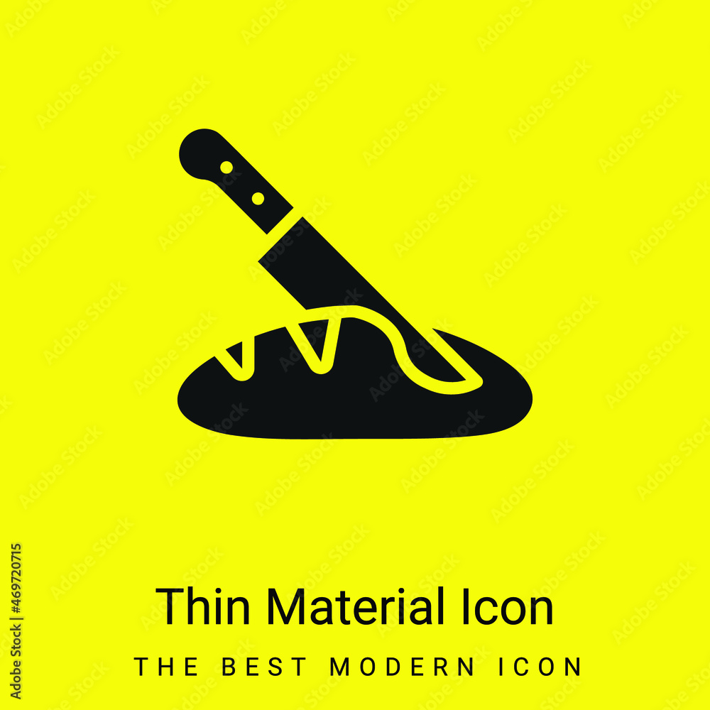 Bread minimal bright yellow material icon Bread minimal bright yellow material icon
