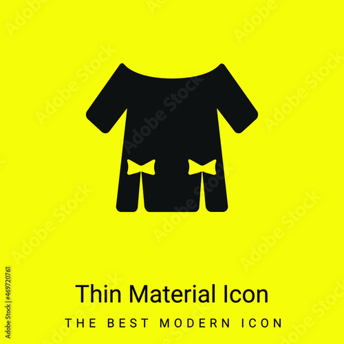 Blouse With Two Ribbons minimal bright yellow material icon