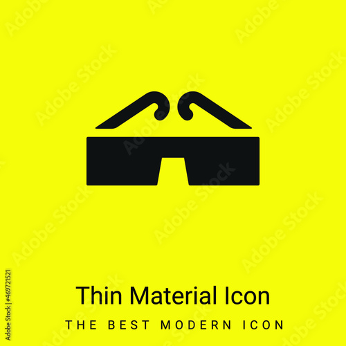 3D Glasses minimal bright yellow material icon