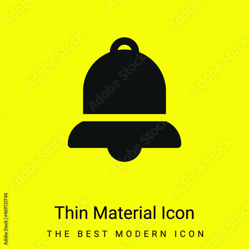 Bell minimal bright yellow material icon