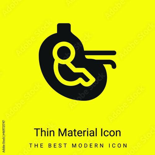 Baby minimal bright yellow material icon