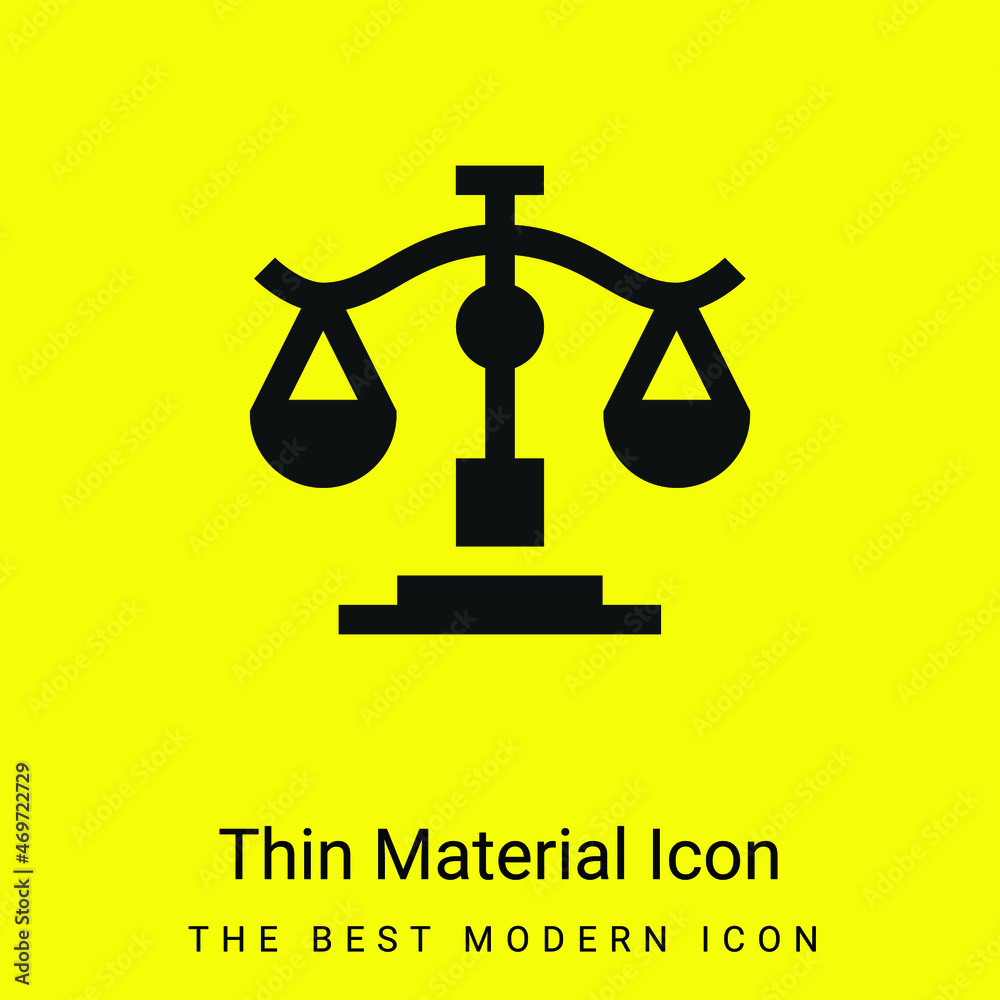 Balance minimal bright yellow material icon Balance minimal bright yellow material icon