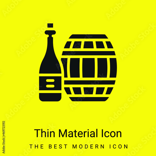Barrel minimal bright yellow material icon