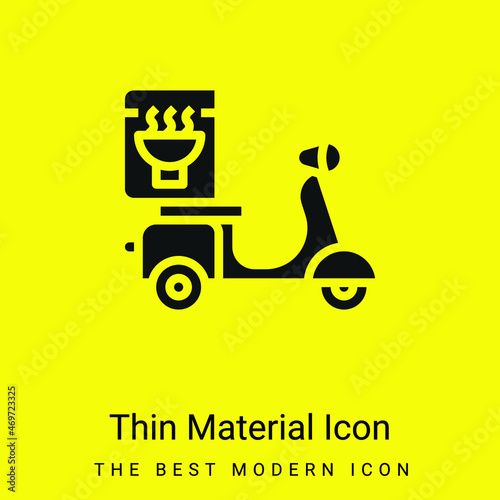 Bike minimal bright yellow material icon