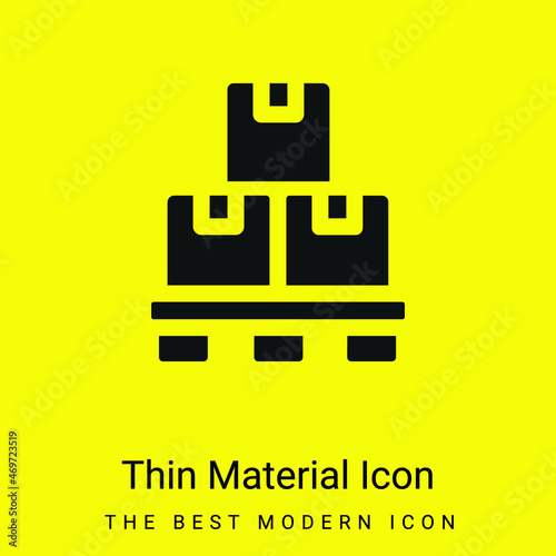 Box minimal bright yellow material icon