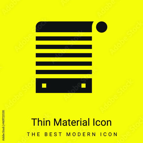 Blind minimal bright yellow material icon