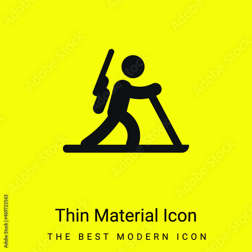 Biathlon minimal bright yellow material icon