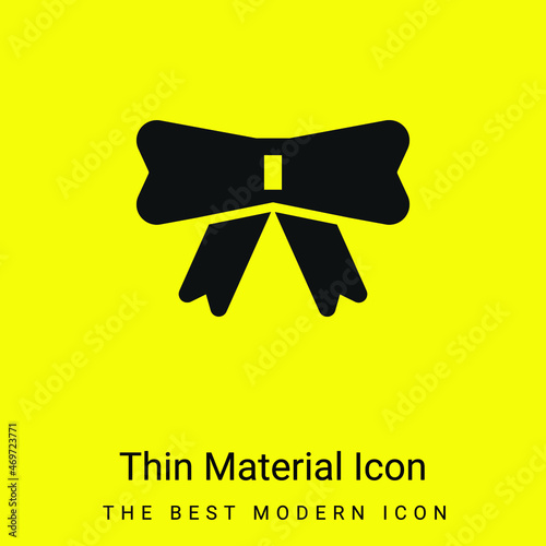 Bow minimal bright yellow material icon
