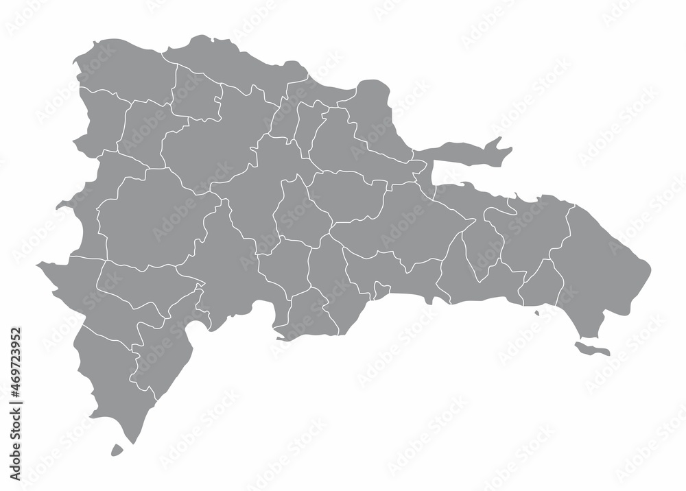 Obraz premium Dominican Republic administrative map
