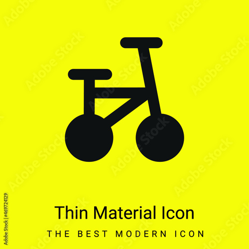 Bicycle minimal bright yellow material icon