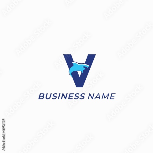 design logo combine shark and letter V Free Download design logo combine shark and letter V - GFXLoad