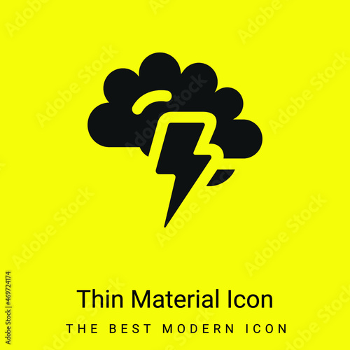 Brainstorming minimal bright yellow material icon