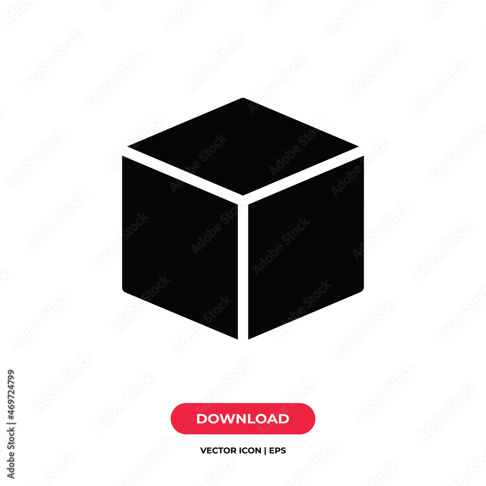 Cube icon vector. Square sign Cube icon vector. Square sign