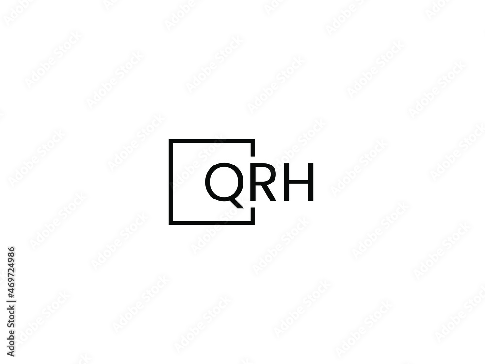 QRH letter initial logo design vector illustration QRH letter initial logo design vector illustration