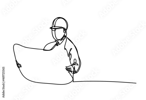 line construction, Civil engineer, Architects and worker, vector design