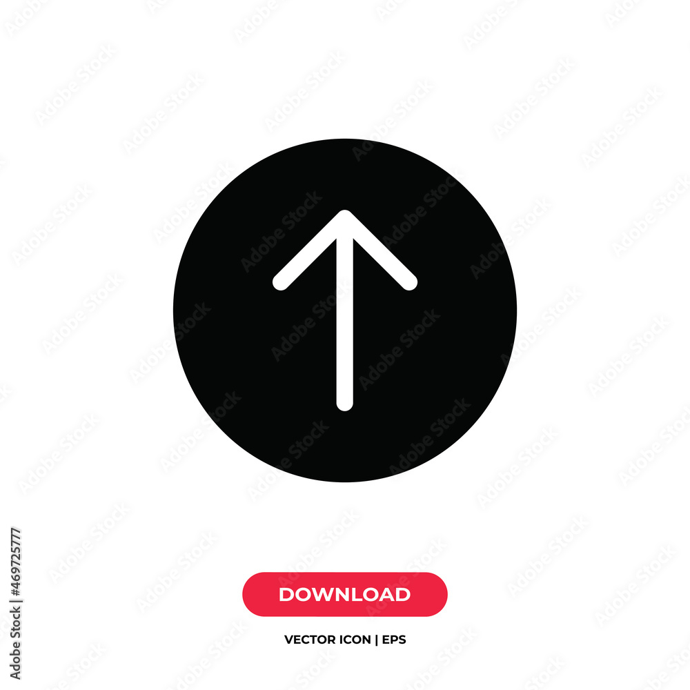 Upload icon vector. Up arrow sign Upload icon vector. Up arrow sign
