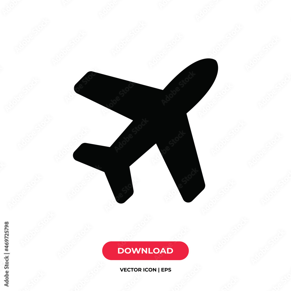 Obraz premium Airplane icon vector. Plane sign