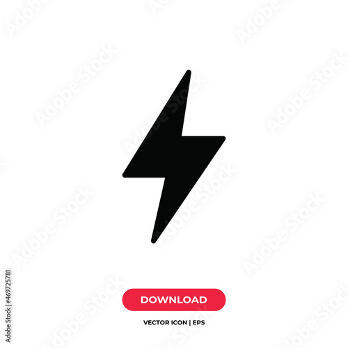 Flash icon vector. Thunder sign Free Download Flash icon vector. Thunder sign - GFXLoad