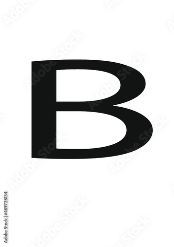 Capital letter B black