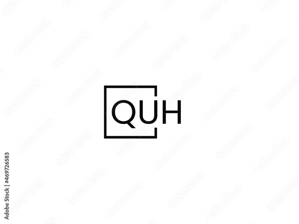QUH letter initial logo design vector illustration QUH letter initial logo design vector illustration