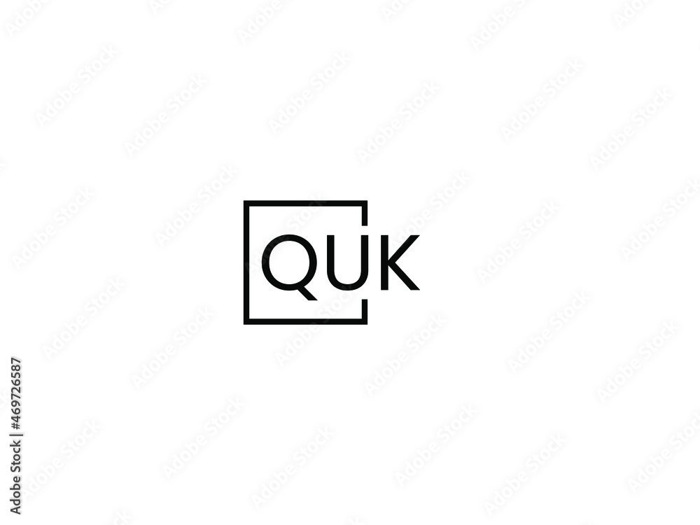 QUK letter initial logo design vector illustration QUK letter initial logo design vector illustration