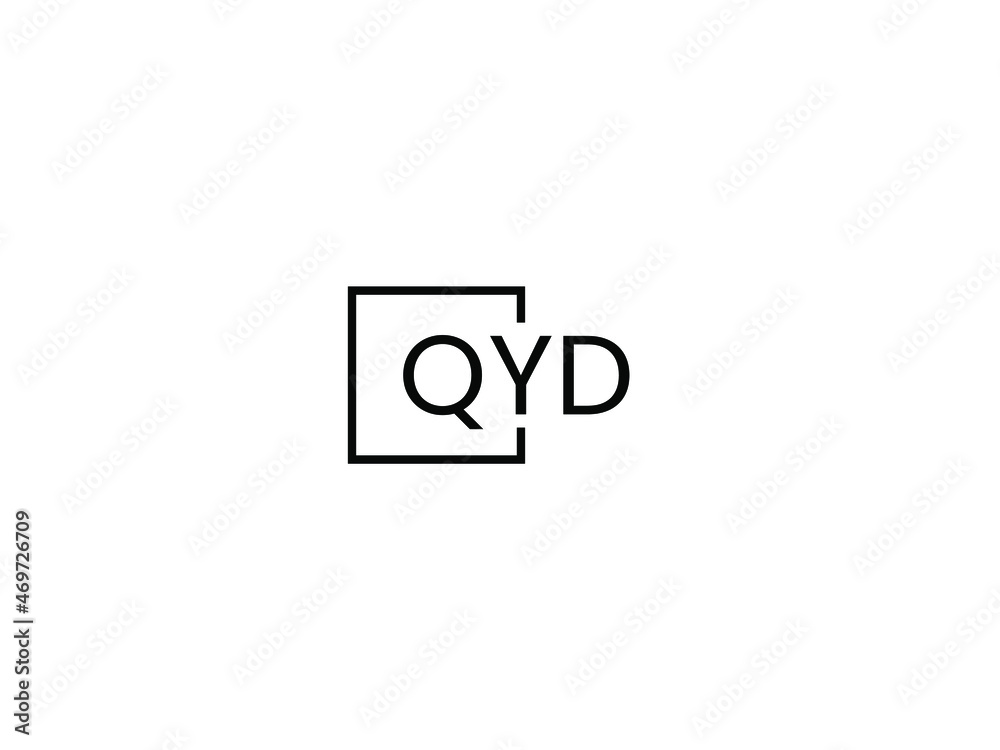 QYD letter initial logo design vector illustration
