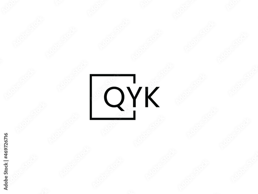 QYK letter initial logo design vector illustration