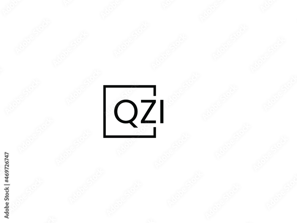 QZI letter initial logo design vector illustration