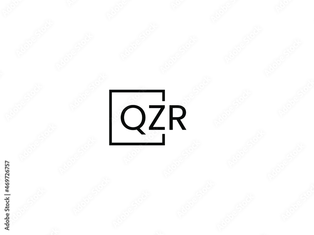 QZR letter initial logo design vector illustration