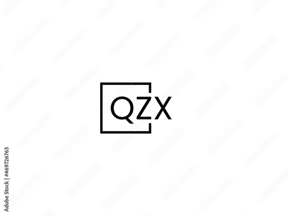 QZX letter initial logo design vector illustration