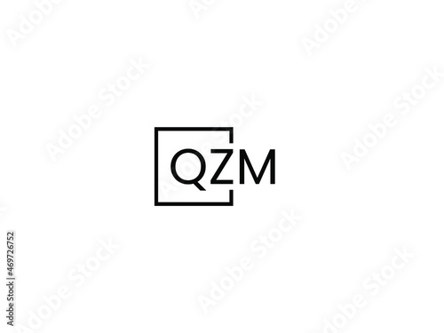 QZM letter initial logo design vector illustration