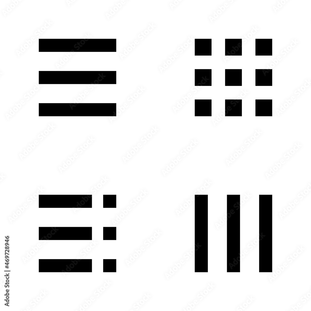 Vector expand menu button set Vector expand menu button set
