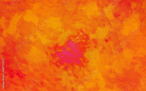 Red grunge paint wall image. Orange and yellow watercolor background. abstract bright orange and red colors background for design. 